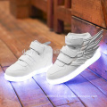 Kids rechargeable wing pattern light up dance shoes led party shoes